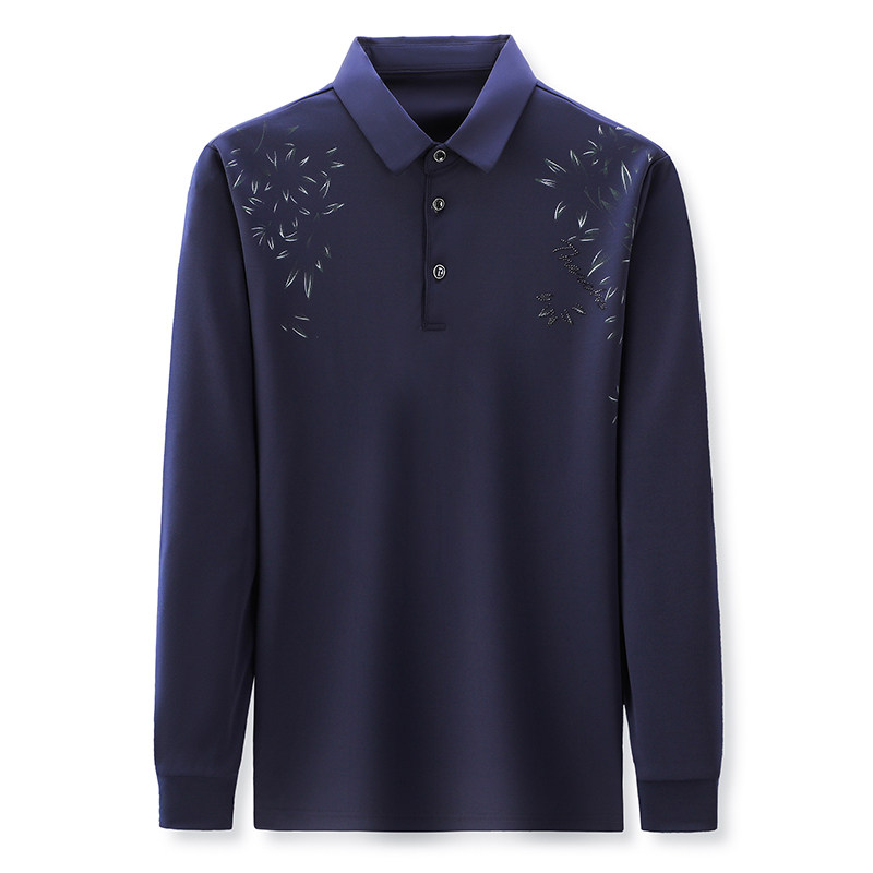 3130/P40商务男装长袖T恤爸爸服装男士正装POLO衫中年人打底衫,男装T恤,星座1216