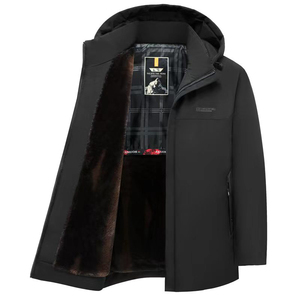 现货主推！232/P70加绒加厚商务棉衣爸爸棉服中年冬装棉袄中长款图片