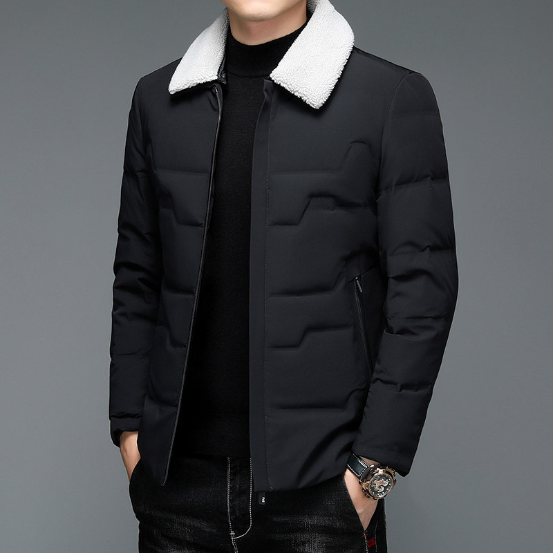 92001/P190中老年休闲商务羽绒服外套中青年爸爸轻薄羽绒衣外套图片