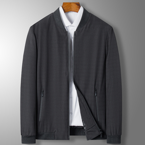 2201/P55 2023春季新款夹克男商务休闲爸爸薄款棒球服外套男图片
