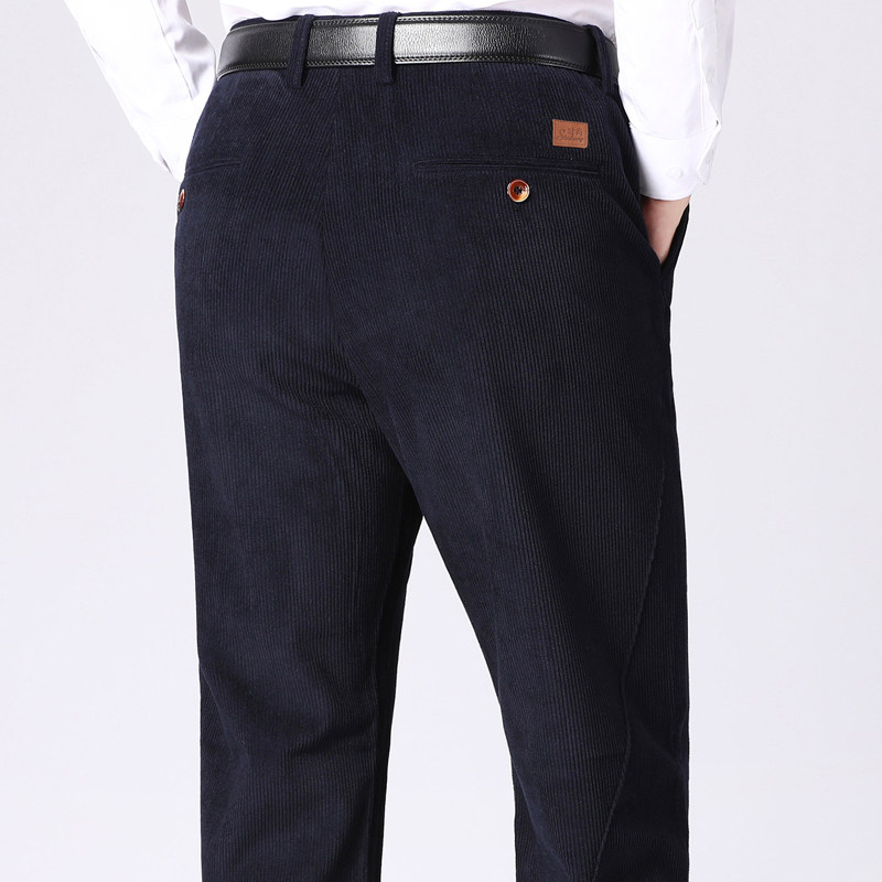 大爆版！971/P37秋冬季男裤高腰宽松灯芯绒长裤爸爸直筒商务男裤,男装休闲裤,星座1216
