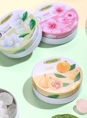 买2盒送一盒包邮Woogie润喉无糖轻润糖45g清新薄荷糖果口香清凉水