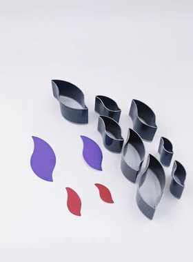 树叶形刀模皮革皮料冲孔打孔裁切手工DIY切皮8个圆20-55mmB0006