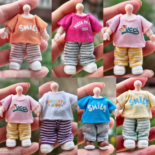 娃衣Ymy幼体娃衣6厘米关节炎体娃衣0b11娃衣娃娃玩具衣服T恤套装
