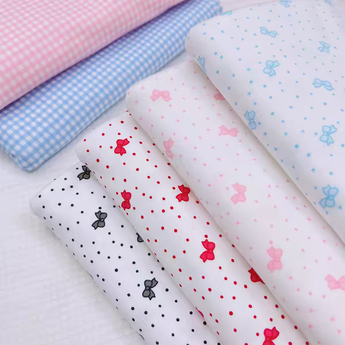 糖果色蝴蝶结小波点纯棉针织弹力小布头手工娃衣面料21*25厘米,玩具/童车/益智/积木/模型,娃娃/配件/着替,淘宝优惠券,粉丝福利购,淘宝优惠卷