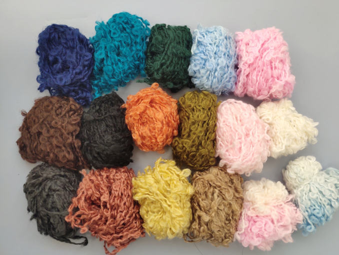 10克 美结猪头发娃娃假发手工diy进口马海毛大圈圈毛线