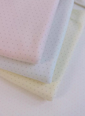 纯棉针织弹力手工娃衣迷你小波点面料爬爬服小尺寸21*25厘米