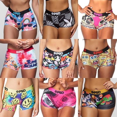 潮牌辣妹蜜桃臀健身运动平角内裤