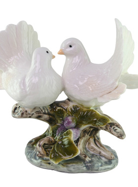 情侣相思鸟 经典陶瓷工艺品 现代家居摆件 情侣精品 生日 结婚