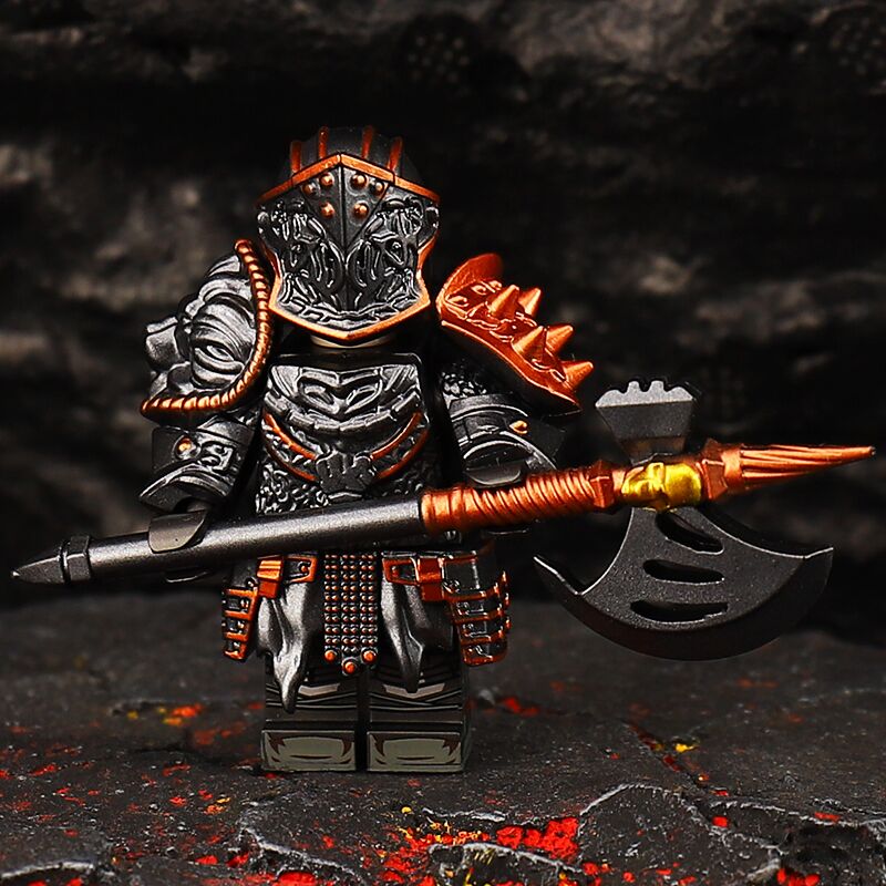 S125荣耀战魂霍顿战士兵骑士征服者中古游戏魔兽第三方积木人仔
