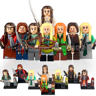 兼容国产中古魔戒霍比特人精灵阿拉贡莱戈拉斯TV6403积木人仔玩具
