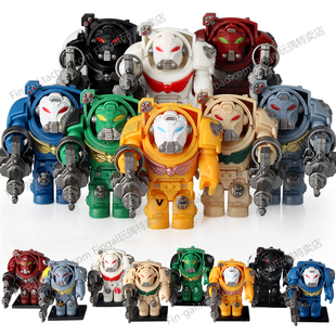 DY701战锤终结者暗源40K太空野狼极限战士积木人仔MOC第三方玩具