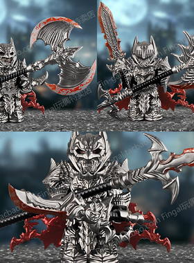 DC超级英雄LE18狂战士蝙蝠侠漫威地狱蝙蝠拼装人仔积木玩具