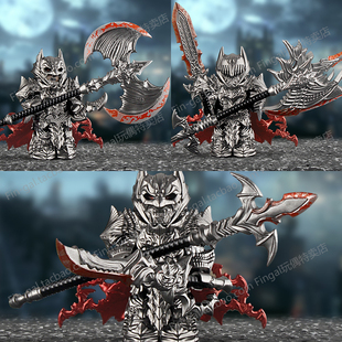 DC超级英雄LE18狂战士蝙蝠侠漫威地狱蝙蝠拼装人仔积木玩具