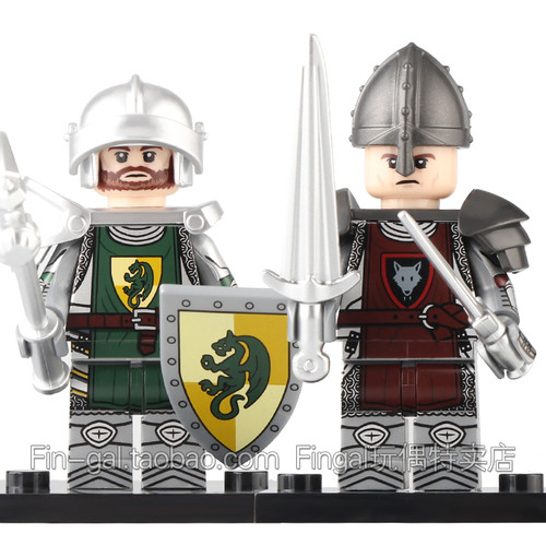 积木拼装人仔城堡骑士