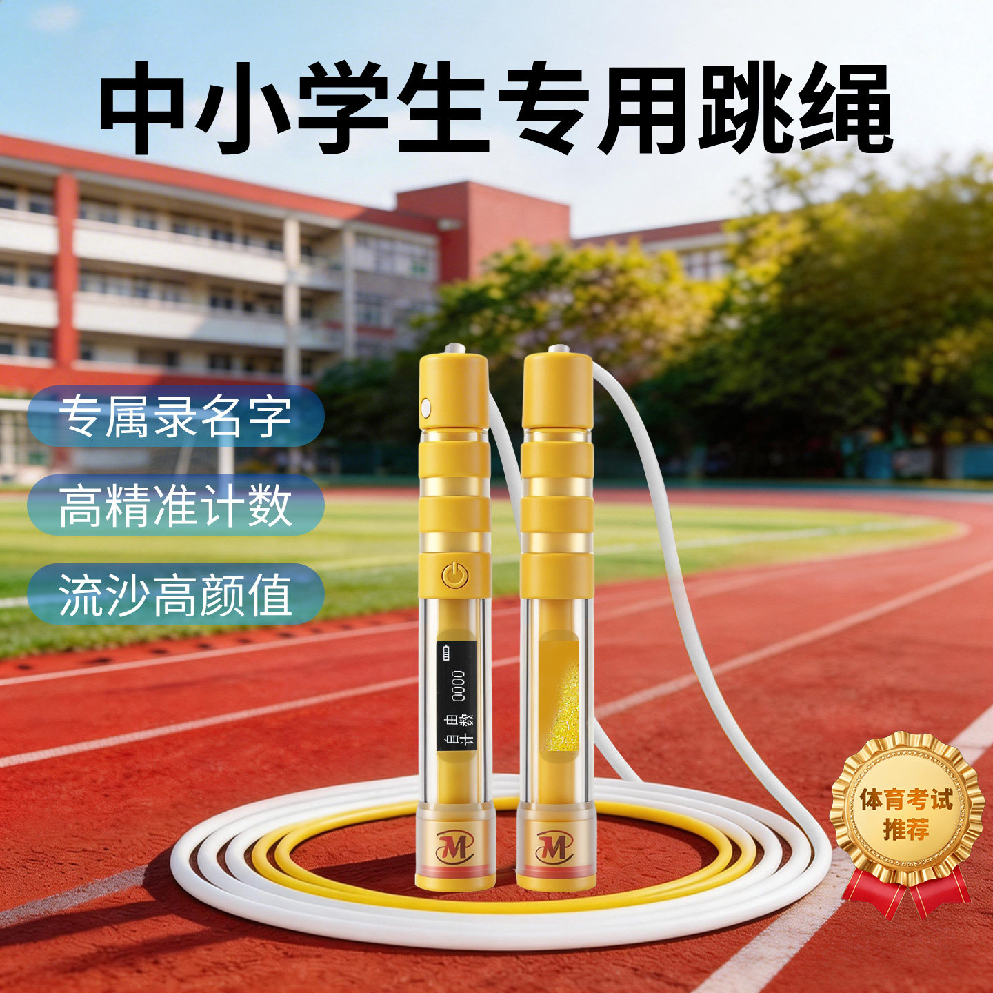 七妙儿童小学生中学生专用体育考试自动计数提速式不打结防滑跳绳
