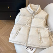 2025新款 小C家 背心羽绒马甲女款 外穿冬加厚立领90白鸭绒保暖外套