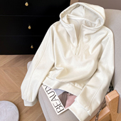 2026新款 小C家 半拉链连帽卫衣女款 春宽松韩系松弛感休闲运动外套