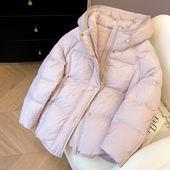 冬季 小C家 泡芙羽绒服女2025新款 加厚面包服宽松保暖鸭绒连帽外套