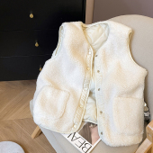 2025新款 棉马甲女款 秋冬保暖夹棉外套 纯色两面穿设计感无袖 小C家