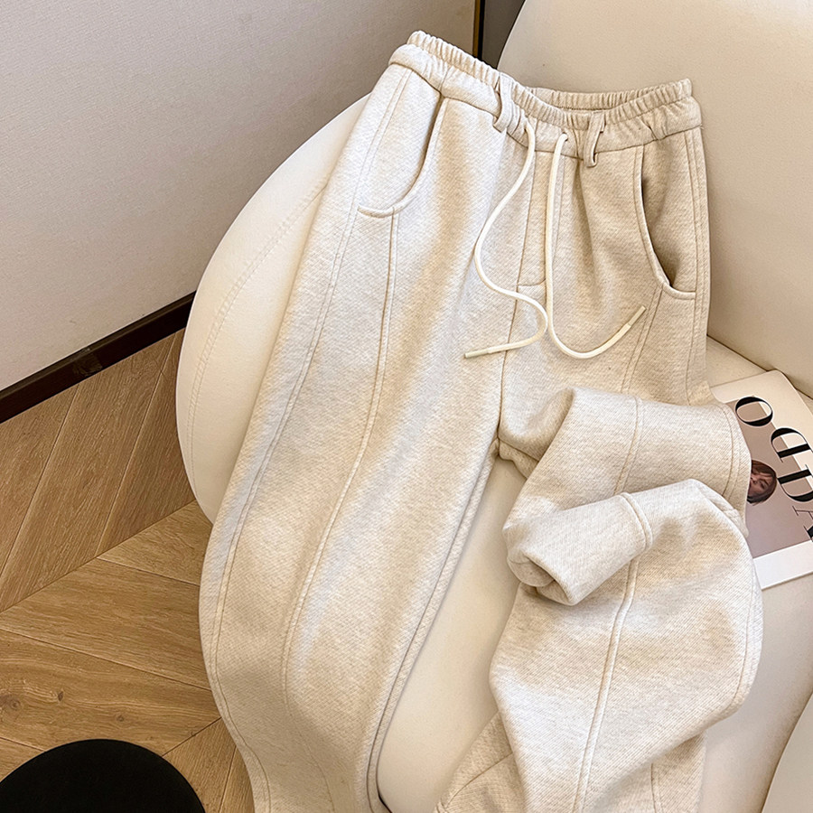 小C家 小个子休闲百搭阔腿裤女冬季加绒垂感高腰遮胯显瘦直筒裤子,女装/女士精品,休闲裤,淘宝优惠券,粉丝福利购,淘宝优惠卷