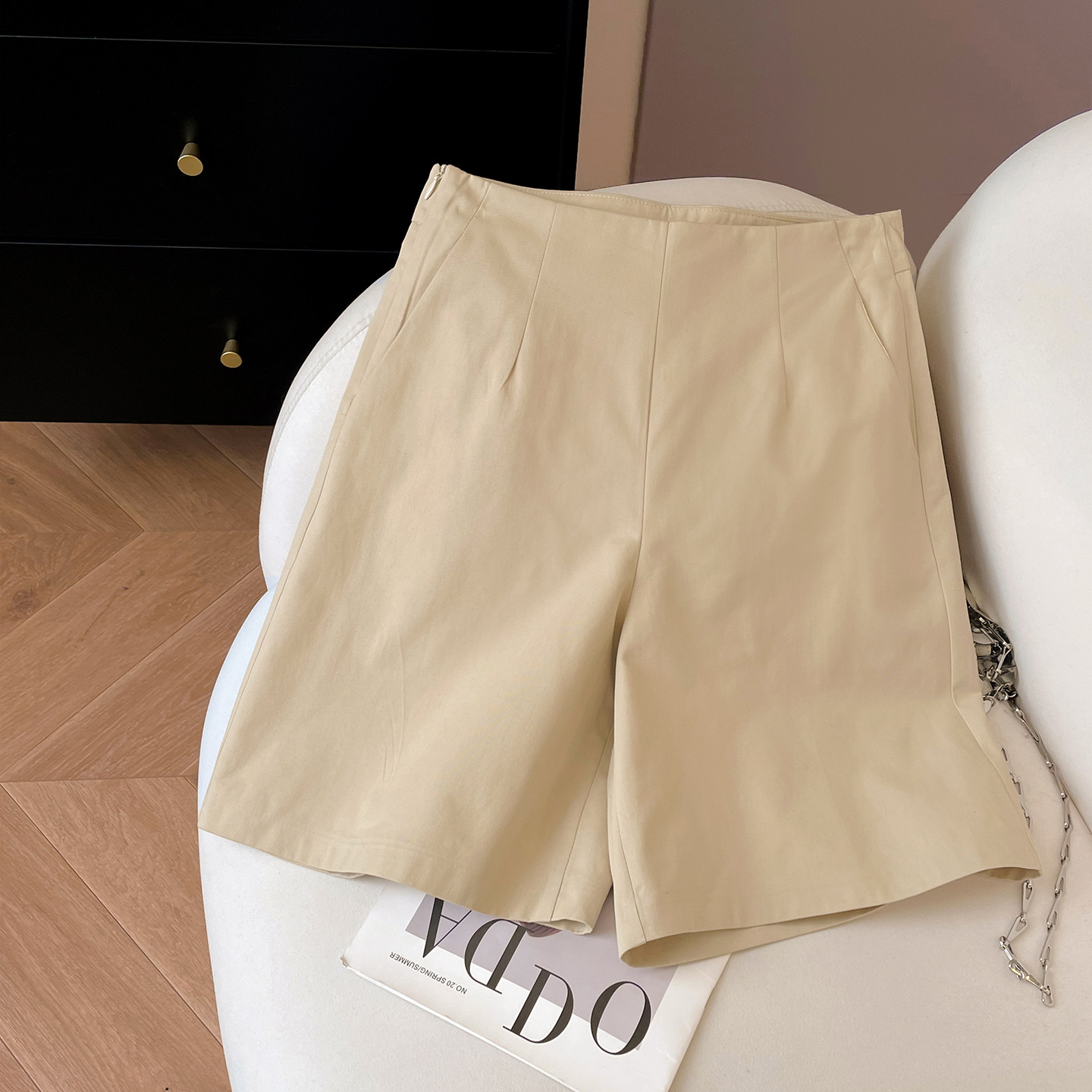 小C家高腰短裤女2026新款春外穿小个子休闲a字梨型身材宽松阔腿裤,女装/女士精品,休闲裤,淘宝优惠券,粉丝福利购,淘宝优惠卷