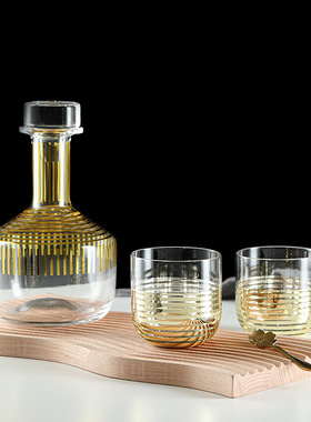 轻奢酒具To渐变烟灰色醒酒器套装威士忌杯玻璃杯展厅艺术酒壶酒杯