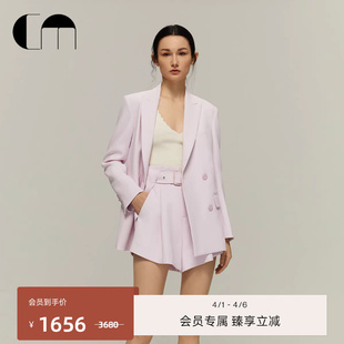 MOI吕燕春夏通勤双排扣直身版 童瑶同款 COMME 外套女 西装