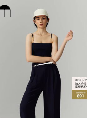 COMME MOI吕燕设计师早春性感女士美背针织背心吊带