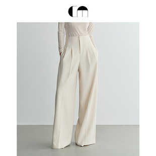 &西装 COMME MOI吕燕设计师女早春高智通勤高腰宽松阔腿裤