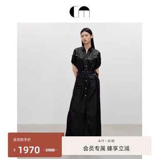 狩猎装 连衣裙直身侧开叉长裙连衣裙 MOI吕燕设计师春夏女装 COMME