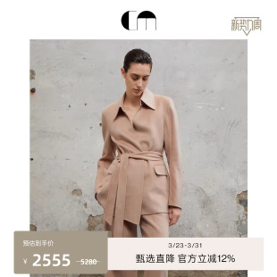 翻领羊毛双面呢外套 美拉德西装 COMME MOI吕燕设计师早春女装