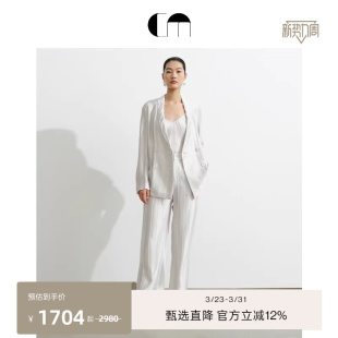 外套 高级感流光银通勤青果领西装 COMME MOI吕燕设计师早春女装