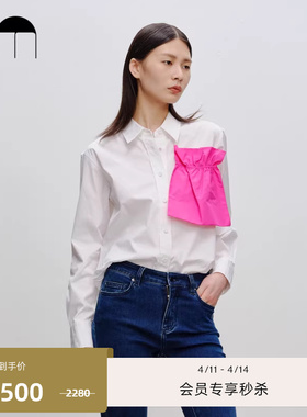 [秀场同款]COMME MOI吕燕设计师春夏女士气质小众长袖衬衫