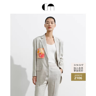 [陈数同款]COMME MOI吕燕设计师早春通勤女单排扣西装外套