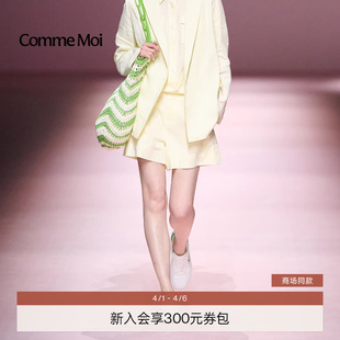 亚麻COMME 女装 休闲舒适亚麻短裤 MOI吕燕设计师2026年春夏新款