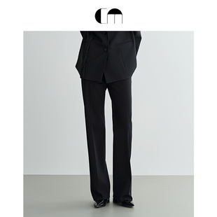 通勤休闲裤 羊毛针织直筒长裤 MOI吕燕设计师女装 COMME