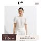 洋气短袖 时尚 上衣 MOI吕燕设计师早春女白色泡泡袖 COMME
