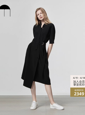 【刘嘉玲同款】COMME MOI吕燕设计师春夏通勤醋酸休闲显瘦连衣裙