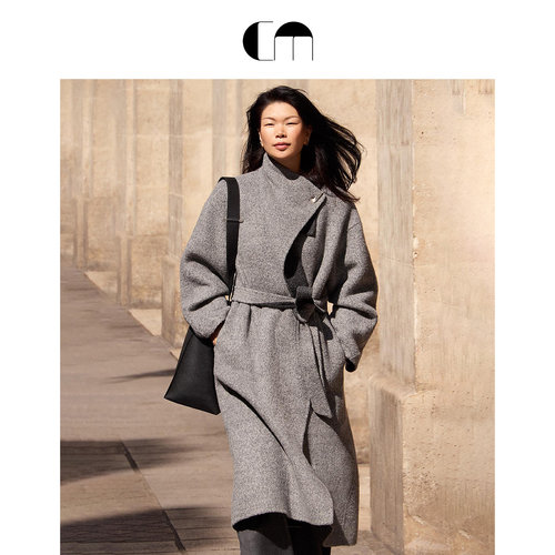 双面呢长款大衣