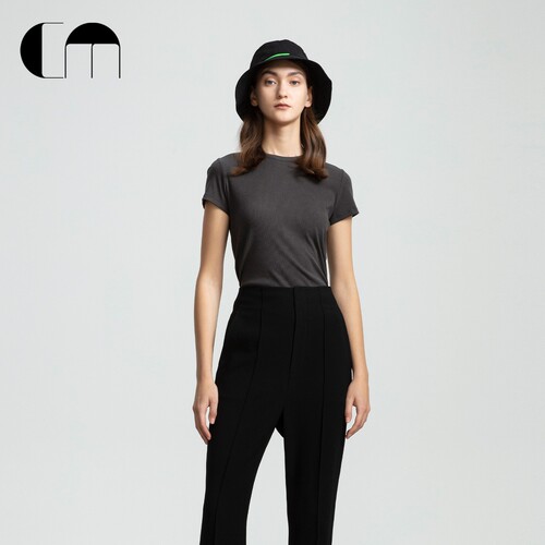 吕燕设计师基础圆领T恤女