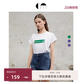 COMME 白色圆领纯棉百搭LOGOT恤 MOI吕燕设计师早春女装