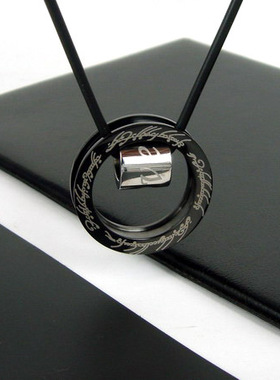 非主流魔戒指环韩版钛钢大气吊坠