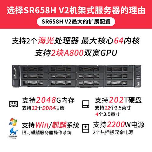 联.想（LENOVO）海光SR658H V2 国产信创 AI机架式服务器 2U双路