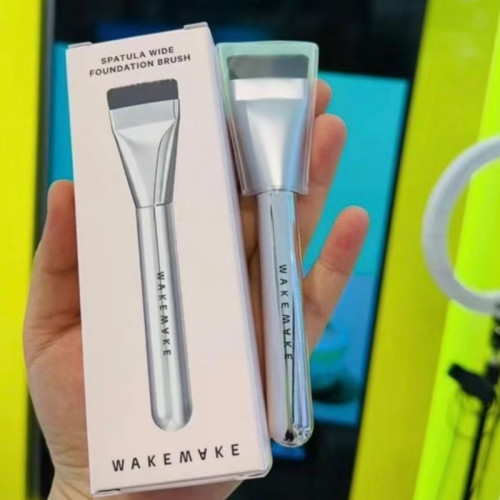 正品韩国wakemake一字型粉底刷唯可魅平头化妆刷上脸无痕服帖轻薄