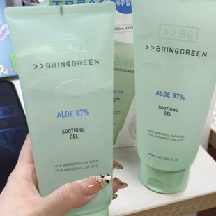 韩国芭兰歌林BRINGGREEN97%芦荟胶300ml舒缓镇定清爽修护免洗面膜