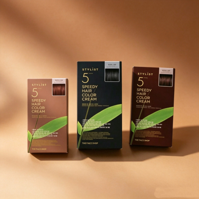 韩国菲诗小铺染发剂the face shop5分钟植物染发膏焗油膏遮盖