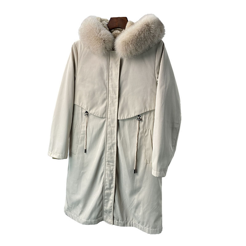 风衣狐狸派克服女冬新款皮毛一体獭兔毛皮草内胆可拆卸中长款k142,女装/女士精品,皮草,淘宝优惠券,粉丝福利购,淘宝优惠卷