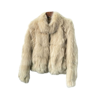 皮草“雪绒千金”狐狸毛皮草外套女年轻款时尚新款毛毛大衣女立领