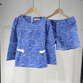 特价 高级感御姐炸街青花瓷印花短裤 时尚 网红两件套新款 套装 女夏款